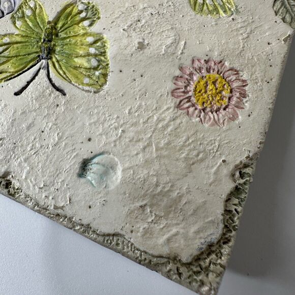 Butterfly Floral Picture Frame 3x4.5" Tabletop Rustic Garden Nature Cottagecore - Picture 10 of 15